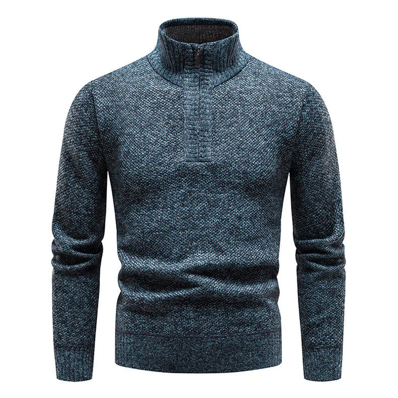 El Galeno - Luxe Half-Zip Fluwelen Trui voor Heren