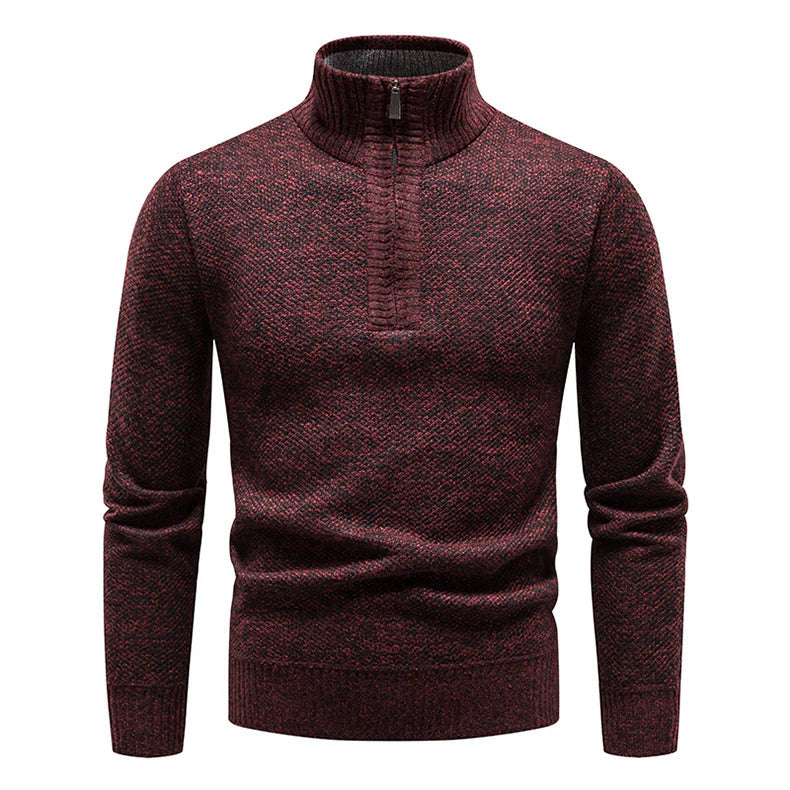 El Galeno - Luxe Half-Zip Fluwelen Trui voor Heren