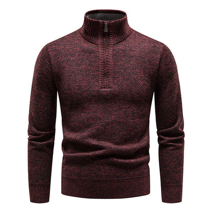 El Galeno - Luxe Half-Zip Fluwelen Trui voor Heren