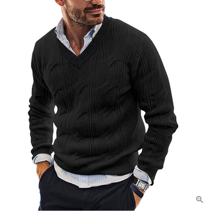 El Luca - V-Hals Slim Fit Sweater