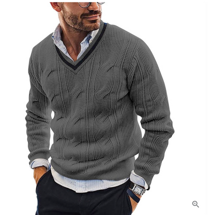 El Luca - V-Hals Slim Fit Sweater