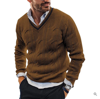 El Luca - V-Hals Slim Fit Sweater