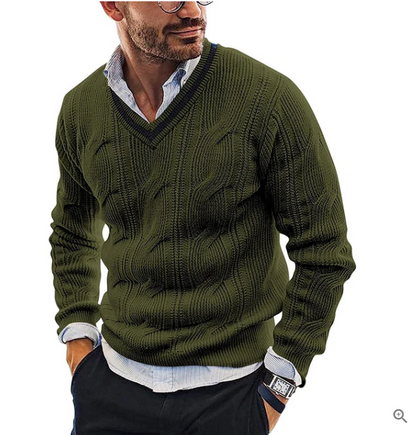 El Luca - V-Hals Slim Fit Sweater