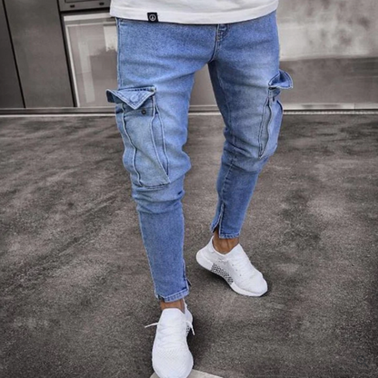 El Rastro - Destroyed Denim Cargo Broek voor een Stoere Streetwear Look