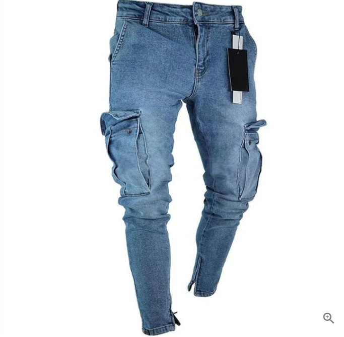 El Rastro - Destroyed Denim Cargo Broek voor een Stoere Streetwear Look