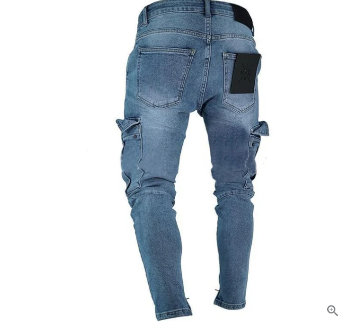 El Rastro - Destroyed Denim Cargo Broek voor een Stoere Streetwear Look