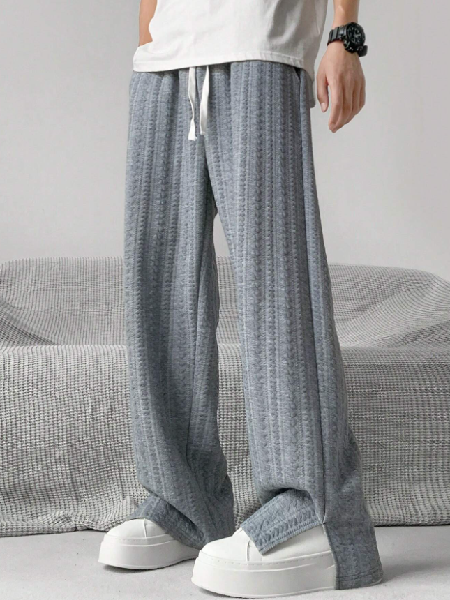 El Suelto Liso - Casual Rechte Broek met Zijsplit voor een Ontspannen Look