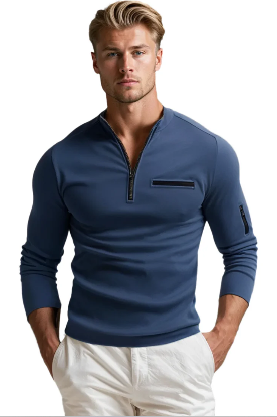 El Made Gents - Luxe Quarter Zip Polo voor Heren