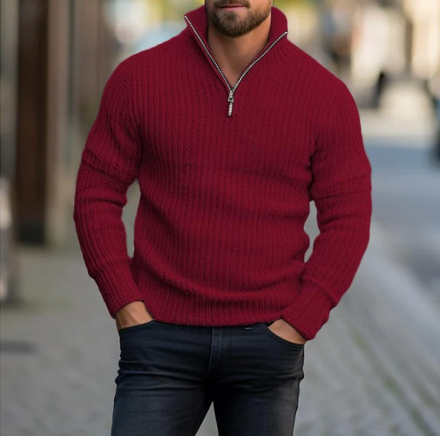 El Viento Fresco - Herfst/Winter Sweater met Rits voor Heren