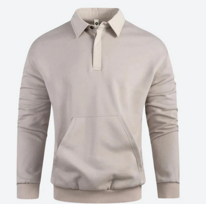 El Coby - Klassiek Pullover Sweatshirt met Kraag voor Heren