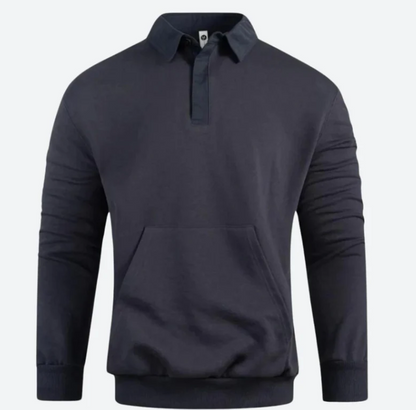 El Coby - Klassiek Pullover Sweatshirt met Kraag voor Heren