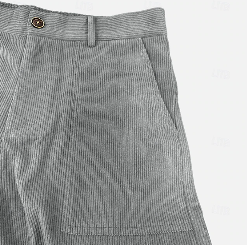 El Cordón Suave – Comfortabele Corduroy Cargobroek met Meerdere Zakken voor Heren