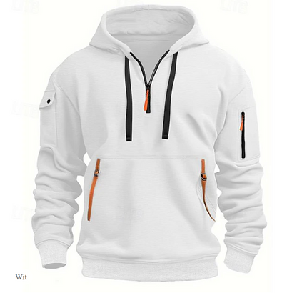 El Deportivo Casual – Stijlvolle Hoodie met Kwartrits voor Heren