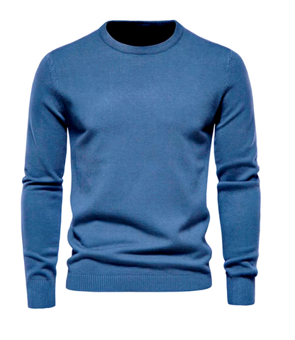 El Calido - Warme Slim Fit Wintertrui voor Heren met Effen Kleur en Comfortabele O-Hals