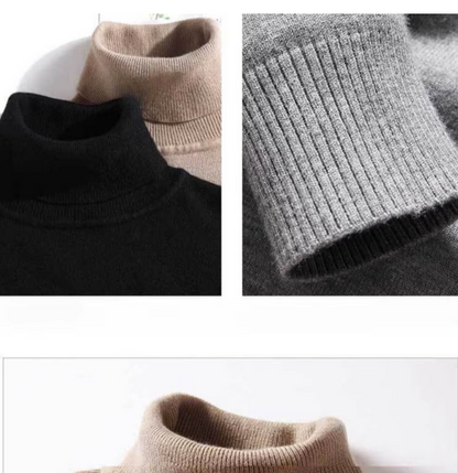 El Frío - Verdikte Fleece Trui met Hoge Kraag voor Heren, Warm en Casual voor de Winter