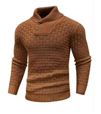 El Cuadro - Slanke Gebreide Heren Trui met Ruitpatroon, Warm en Casual voor Herfst en Winter