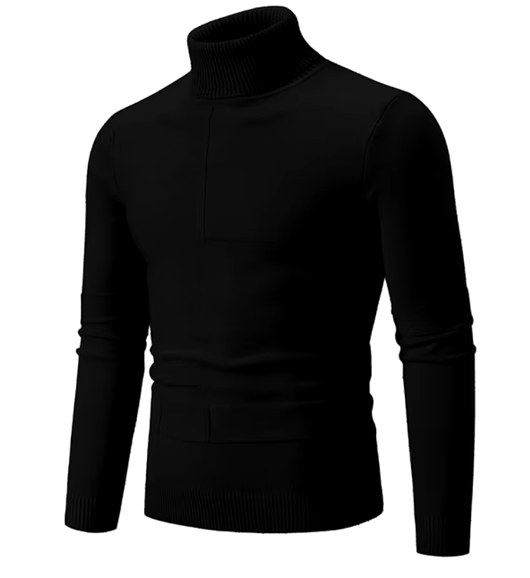 El Suave - Warme Gebreide Coltrui voor Heren, Slim Fit en Zacht voor Herfst en Winter