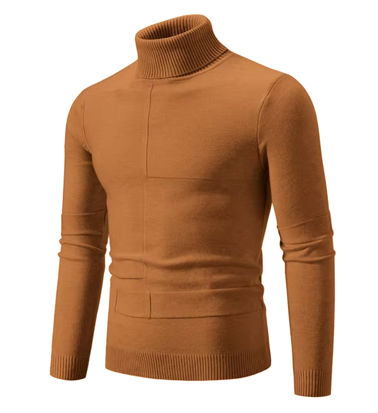 El Suave - Warme Gebreide Coltrui voor Heren, Slim Fit en Zacht voor Herfst en Winter