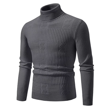 El Moderno - Slim Fit Gebreide Coltrui voor Heren, Stijlvolle Effen Kleur voor Herfst en Winter