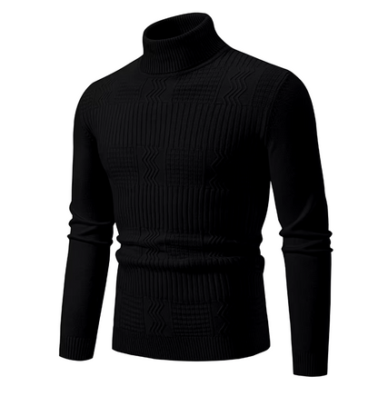 El Moderno - Slim Fit Gebreide Coltrui voor Heren, Stijlvolle Effen Kleur voor Herfst en Winter