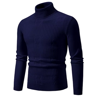 El Moderno - Slim Fit Gebreide Coltrui voor Heren, Stijlvolle Effen Kleur voor Herfst en Winter