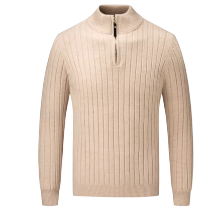 El Versátil - Lichtgewicht Quarter Zip Sweater voor Heren, Gebreide Coltrui met Revers