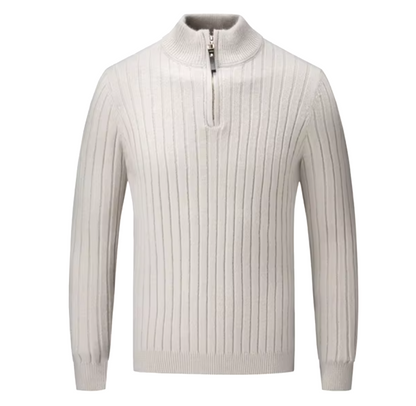 El Versátil - Lichtgewicht Quarter Zip Sweater voor Heren, Gebreide Coltrui met Revers