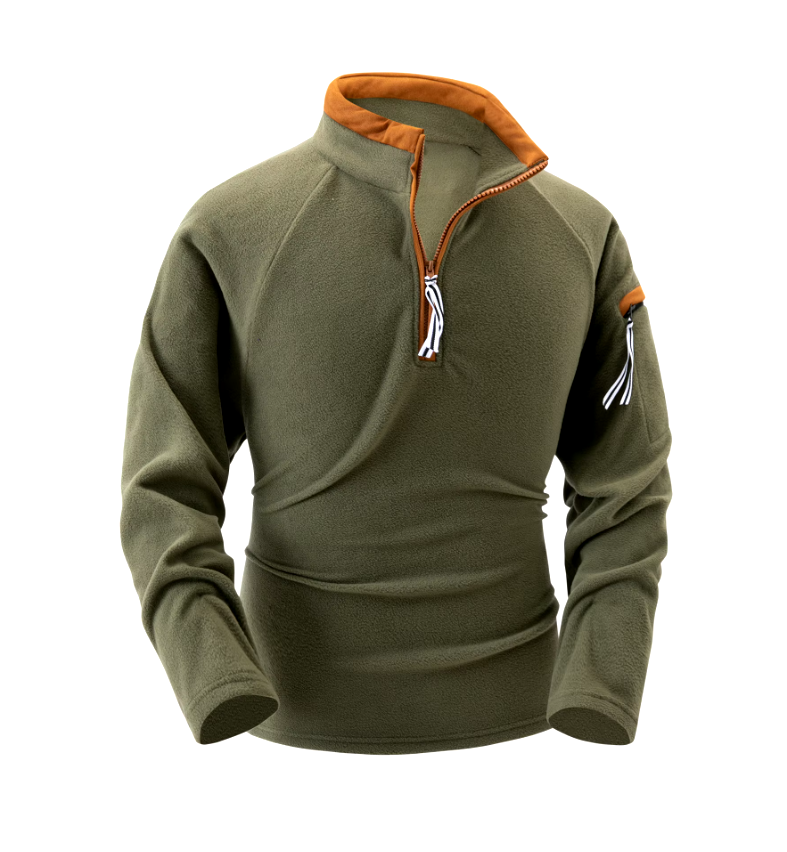 El Activo - Casual Sport Hoodie Set voor Heren met Opstaande Kraag en Tactische Arm Rits