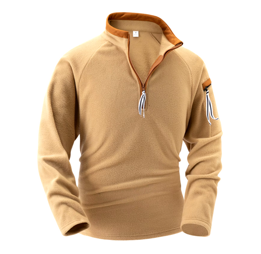 El Activo - Casual Sport Hoodie Set voor Heren met Opstaande Kraag en Tactische Arm Rits