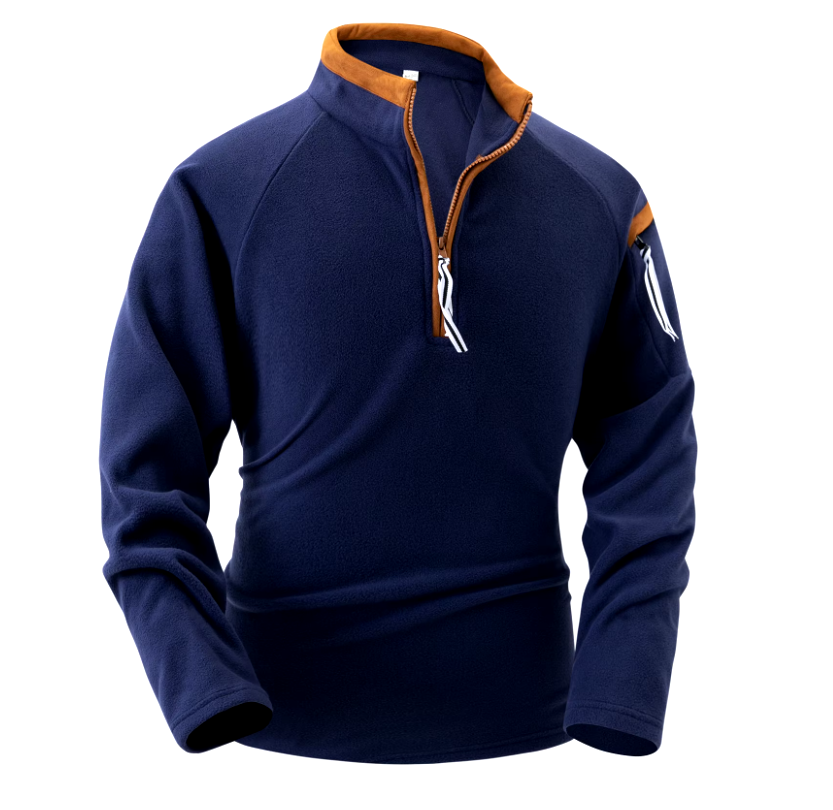 El Activo - Casual Sport Hoodie Set voor Heren met Opstaande Kraag en Tactische Arm Rits