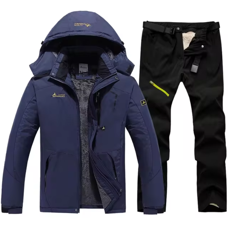 El Montaña - Waterdicht Winterpak voor Heren, Fleece Sneeuwjas en Gratis Broek - Set voor Outdoor Snowboarden