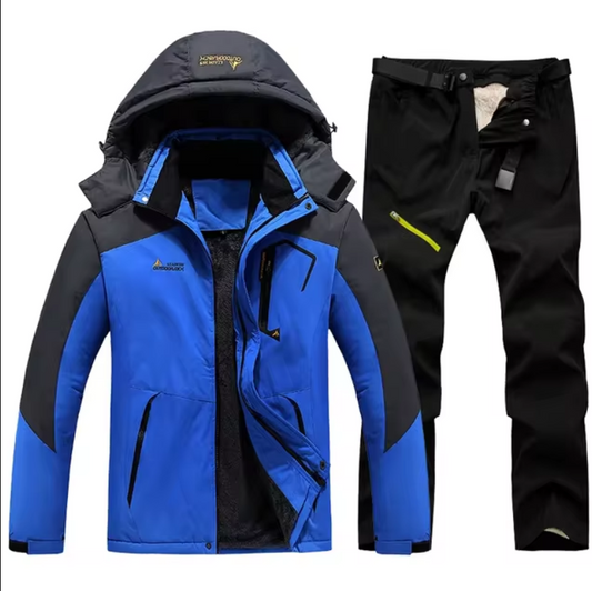 El Montaña - Waterdicht Winterpak voor Heren, Fleece Sneeuwjas en Gratis Broek - Set voor Outdoor Snowboarden