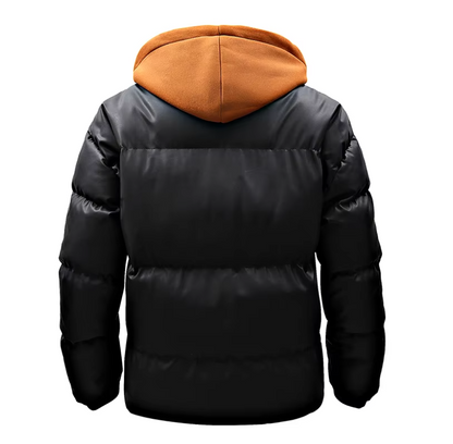 El Urbano - Winter PU Leren Jas voor Heren, Dikke Oversized Bomber Parka