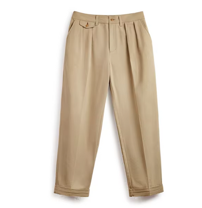 El Vintage - Taps Toelopende Chino Broek voor Heren, Klassieke Herfststijl