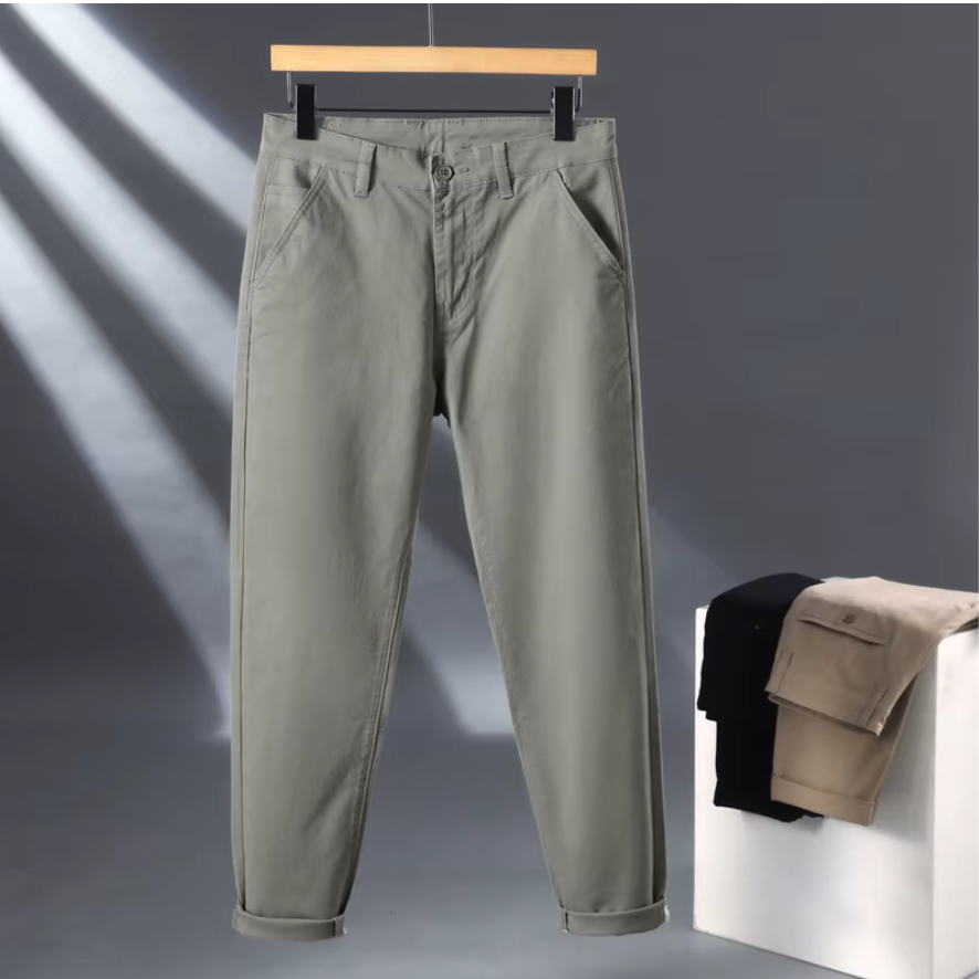 El Flex - Casual Katoenen Potlood Chino Broek voor Heren, Comfortabel en Stijlvol