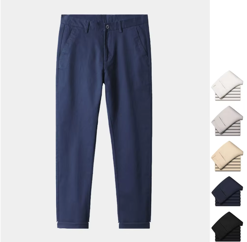 El Twill - Losse Rechte Chino Broek voor Heren, Streetwear Stijl