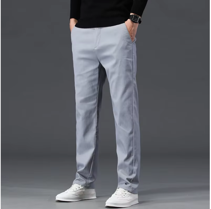 El Twill - Losse Rechte Chino Broek voor Heren, Streetwear Stijl