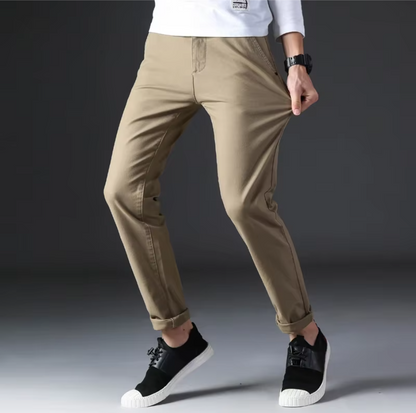 El Elegante - Luxe Slanke Chino Broek voor Heren, Comfortabel en Modieus