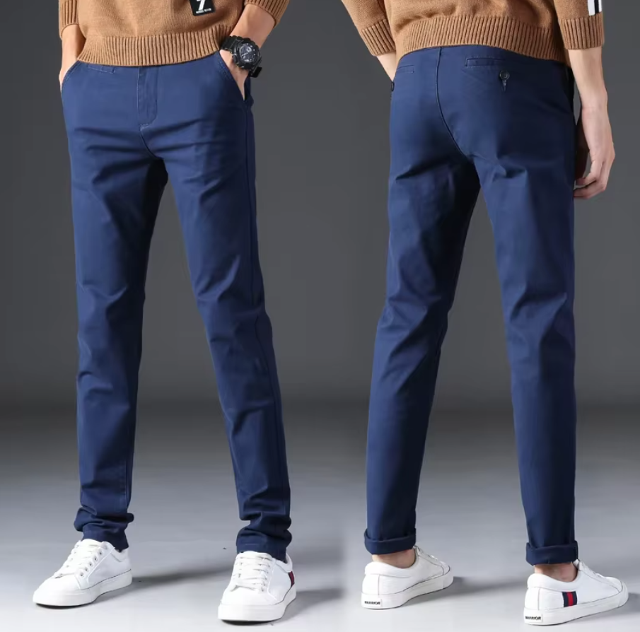 El Elegante - Luxe Slanke Chino Broek voor Heren, Comfortabel en Modieus