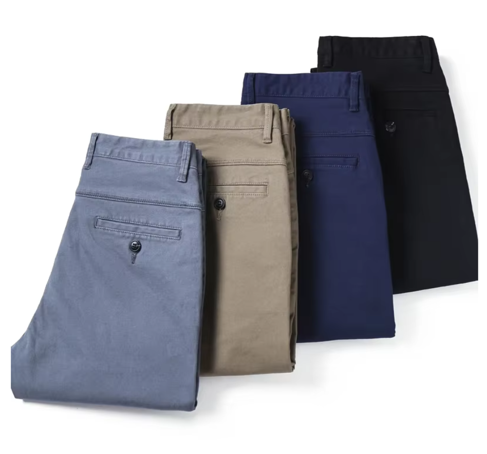 El Elegante - Luxe Slanke Chino Broek voor Heren, Comfortabel en Modieus