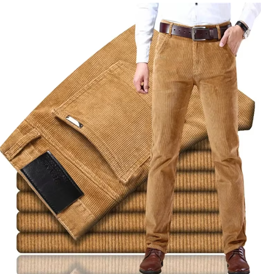 El Moderno - Dikke Corduroy Casual Broek voor Heren, Business en Modieus