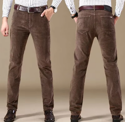 El Moderno - Dikke Corduroy Casual Broek voor Heren, Business en Modieus