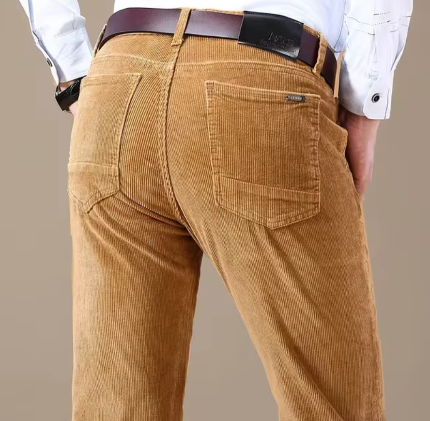 El Moderno - Dikke Corduroy Casual Broek voor Heren, Business en Modieus