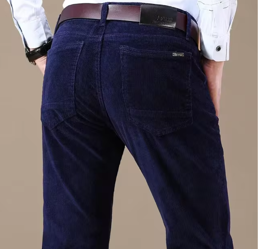 El Moderno - Dikke Corduroy Casual Broek voor Heren, Business en Modieus