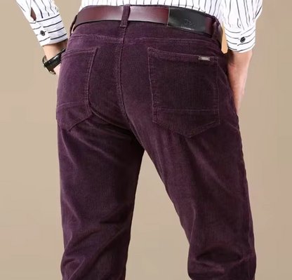 El Moderno - Dikke Corduroy Casual Broek voor Heren, Business en Modieus