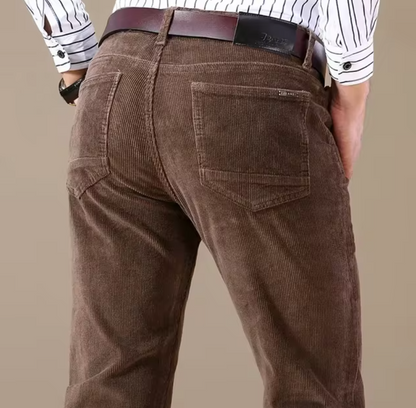 El Moderno - Dikke Corduroy Casual Broek voor Heren, Business en Modieus