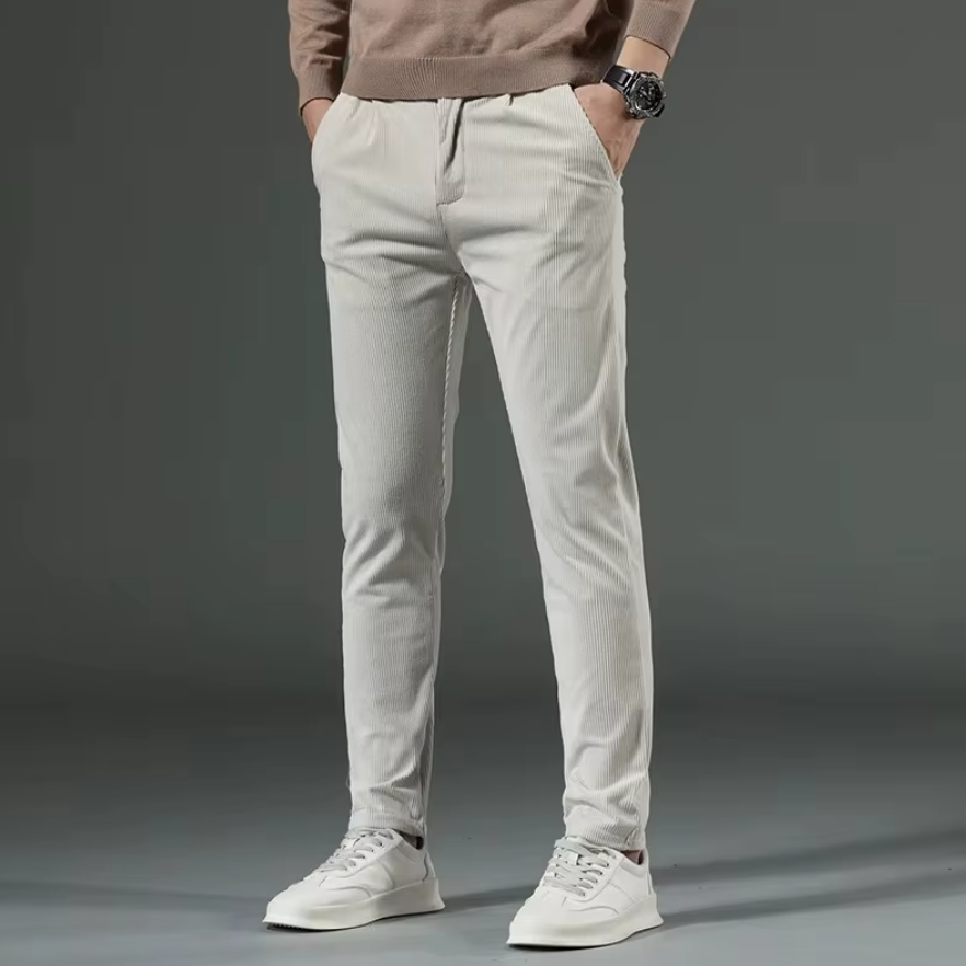 El Estilo - Slim Fit Corduroy Broek voor Heren, Perfect voor Herfst en Winter