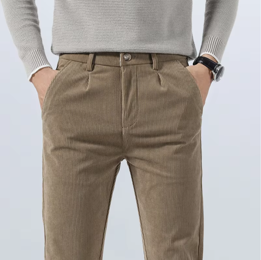 El Elegante - Slim Fit Corduroy Broek voor Heren, Perfect voor Winter en Herfst