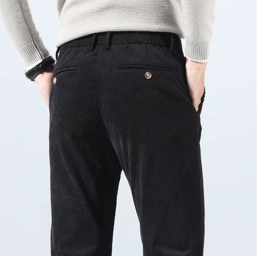 El Elegante - Slim Fit Corduroy Broek voor Heren, Perfect voor Winter en Herfst