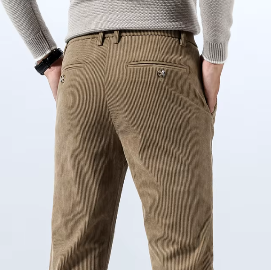 El Elegante - Slim Fit Corduroy Broek voor Heren, Perfect voor Winter en Herfst